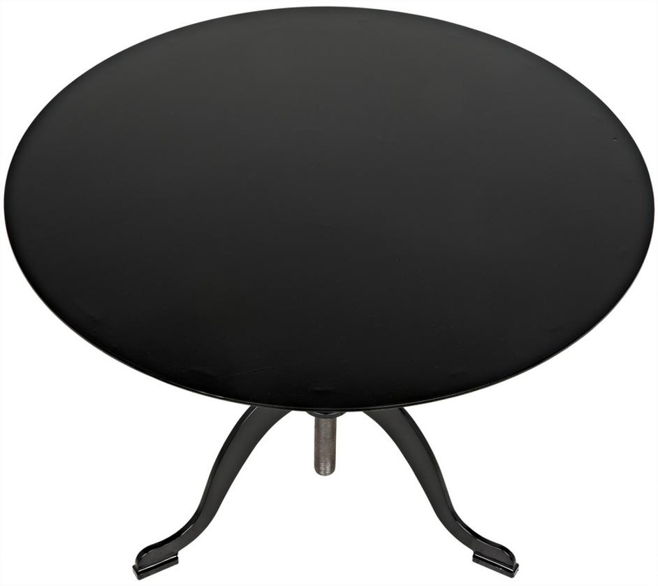 Kaldera Industrial Steel Side Table in Matte Black by Noir Furniture