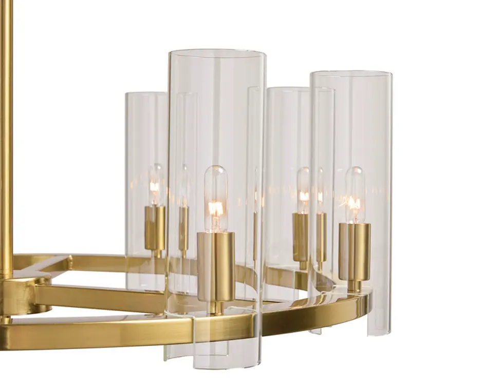 CLARABELLE CHANDELIER - SMALL - BRASS by Sunpan