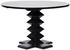 Zig-Zag Dining Table, 48" Diameter, Hand Rubbed Black by Noir Furniture