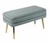 Ziva Sea Blue Velvet Storage Bench by tov furniture
