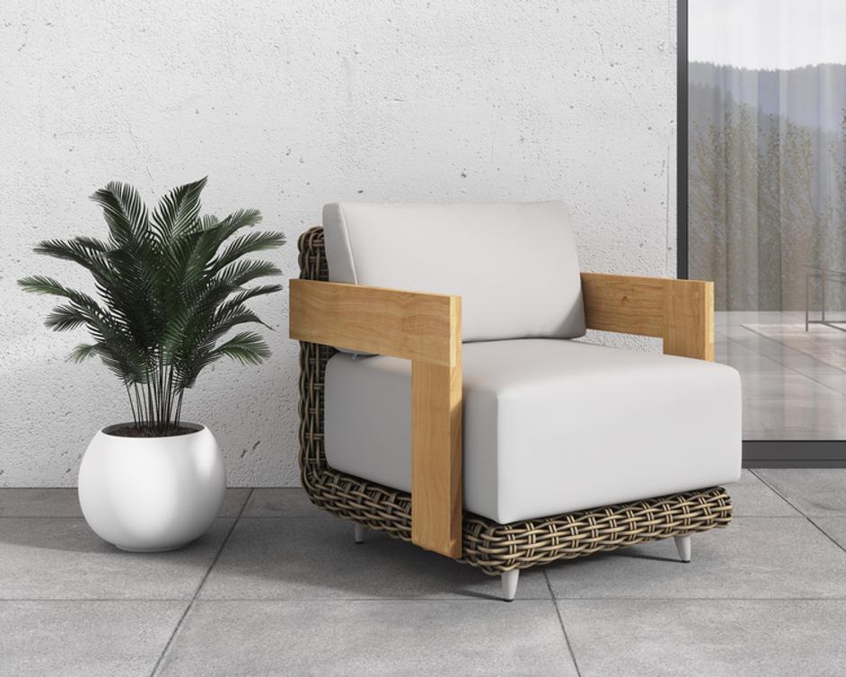 POTENZA ARMCHAIR - PALAZZO CREAM by Sunpan