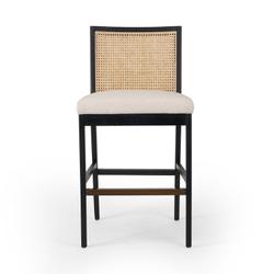 Antonia Cane Armless Bar + Counter Stool - Savile Flax by Four Hands