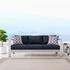 Nantucket Outdoor Patio Aluminum Sofa In Silver Navy by Modway Furniture
