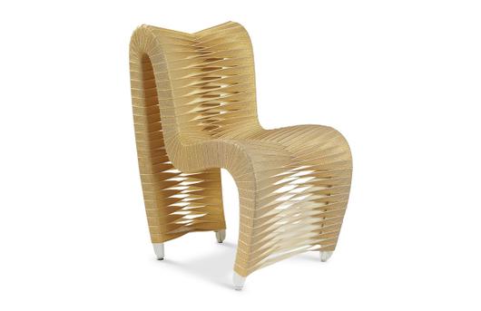 Seat Belt Dining Chair, Gold, Metallic by PHILLIPS COLLECTION