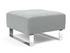 DELUXE EXCESS OTTOMAN in MELANGE LIGHT GREY FABRIC WITH Chrome legs 538 by INNOVATION USA