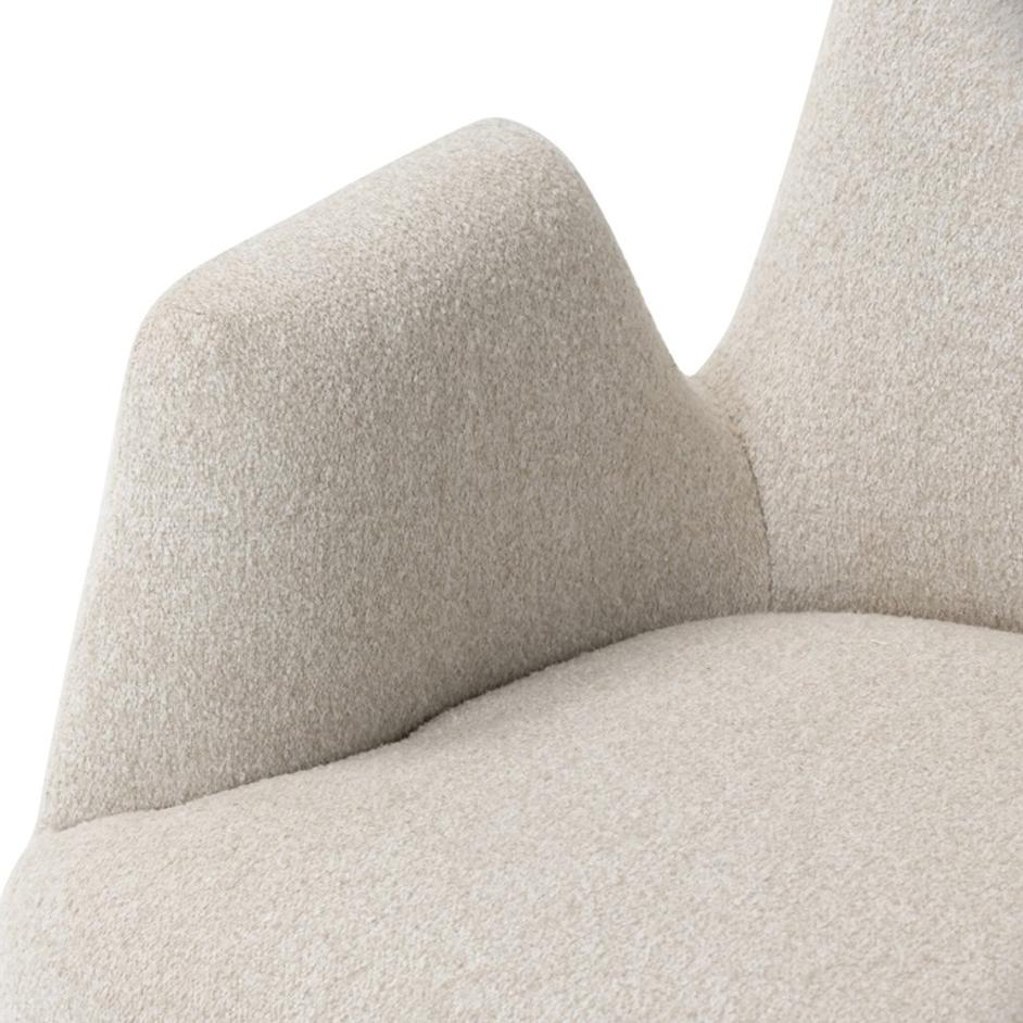 Reed Swivel Chair In Crete Pebble by Four Hands