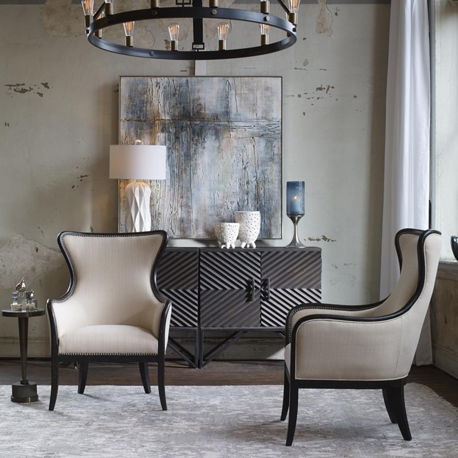 Sandy Wing Back Armchair by Uttermost