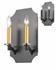 Zander 2 Light Wall Sconce in Bronze Finish by Z-Lite