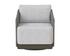 ALLARIZ SWIVEL ARMCHAIR - WARM GREY - GRACEBAY LIGHT GREY by Sunpan
