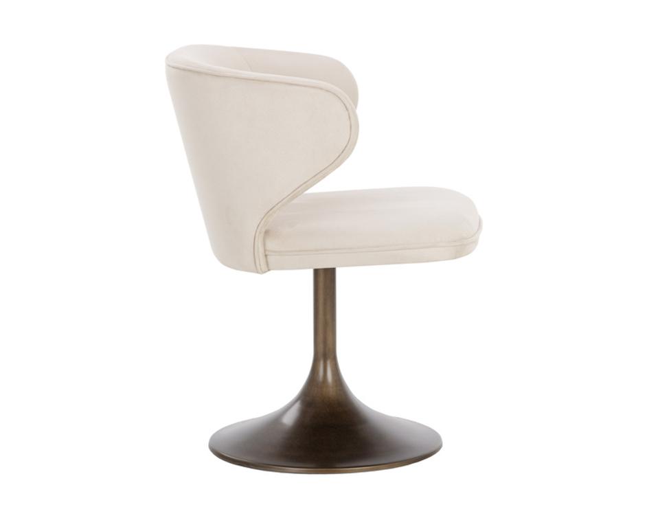 SIMONE SWIVEL DINING CHAIR - CASABLANCA CLOUD by Sunpan