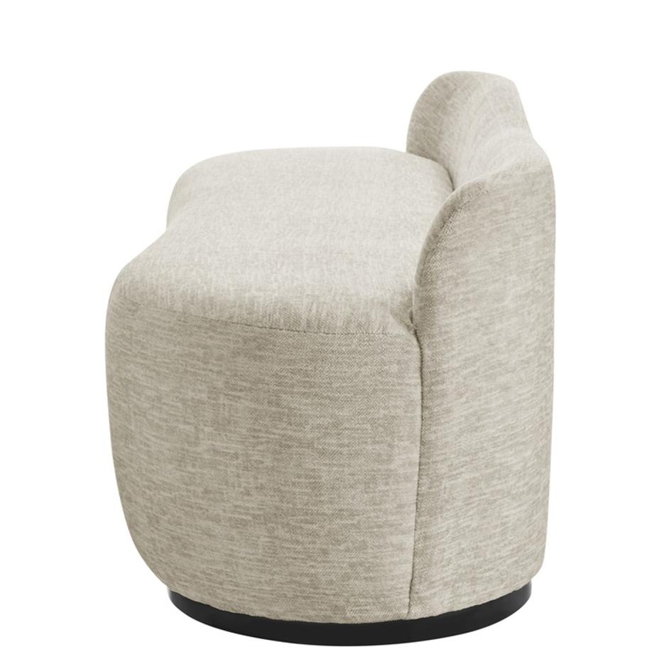 Mandy Fabric Bench, Pasadena Beige by New Pacific Direct