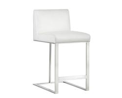 Dean Counter Stool - Stainless Steel - Cantina White by Sunpan