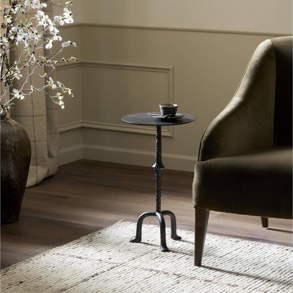 Jocelyn End Table - Raw Black Iron by Four Hands