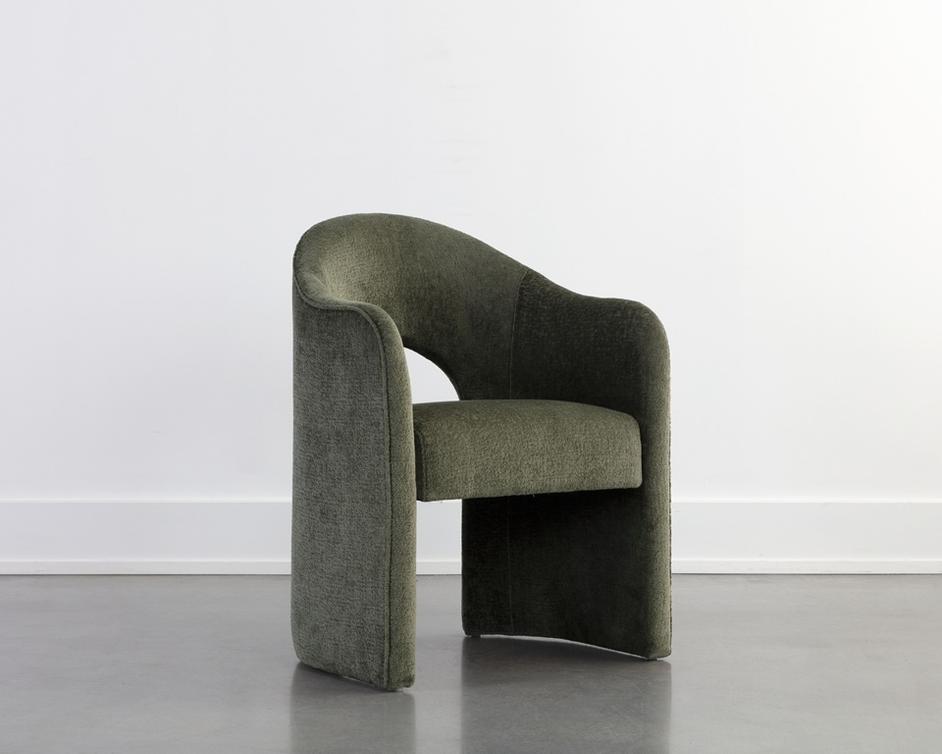 ANAYA DINING ARMCHAIR - BERGEN OLIVE by Sunpan