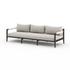 Sherwood Outdoor Sofa 93" in Bronze/Stone by FOUR HANDS