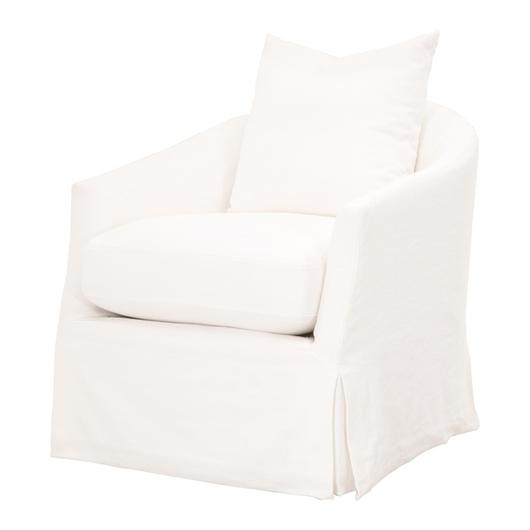 Faye Slipcover Swivel Club Chair by Essentials For Living