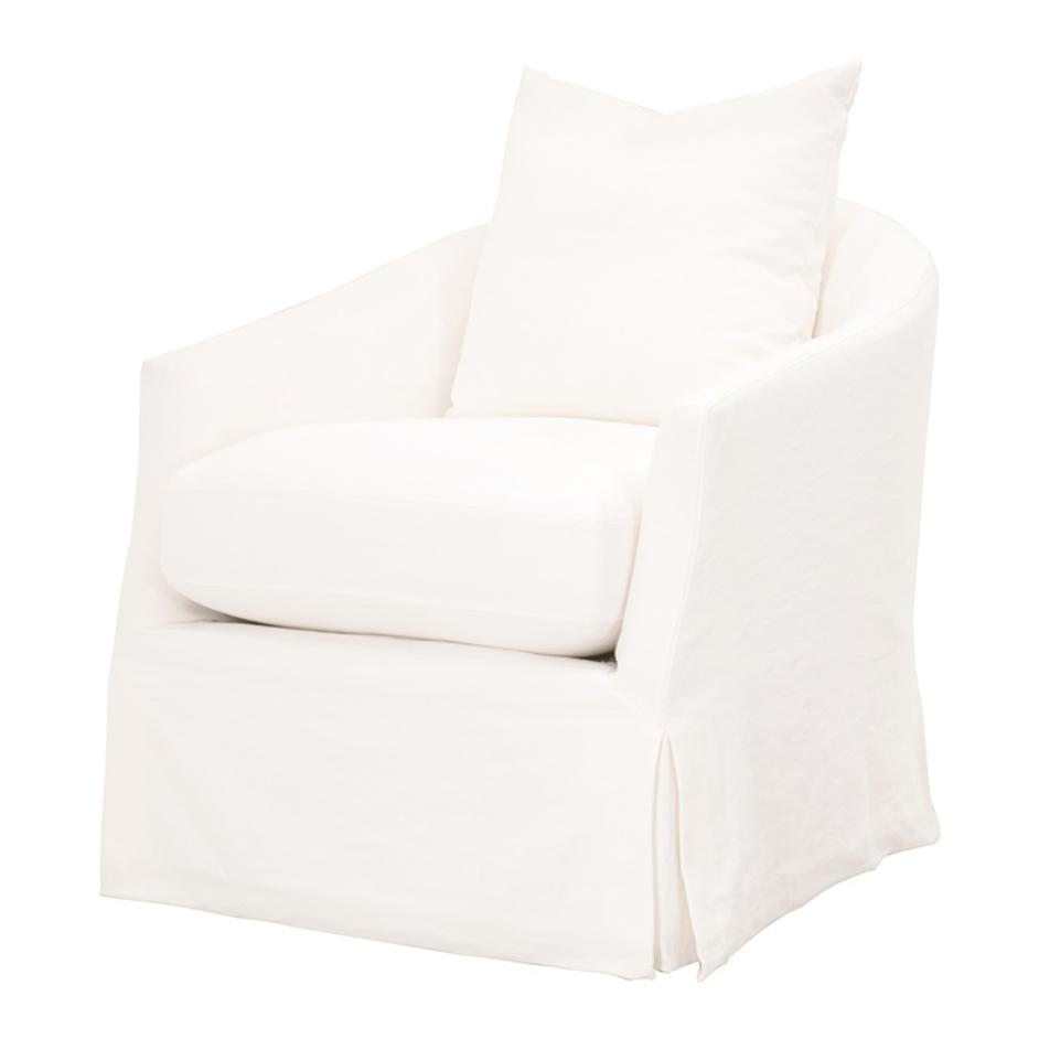 Faye Slipcover Swivel Club Chair by Essentials For Living