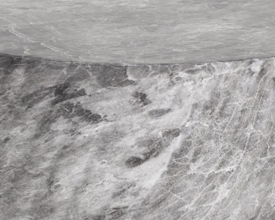 Cara End Table - Marble Look - Grey by Sunpan