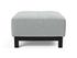 DELUXE EXCESS OTTOMAN in MELANGE LIGHT GREY FABRIC WITH Dark Wood LEGS 538 by INNOVATION USA