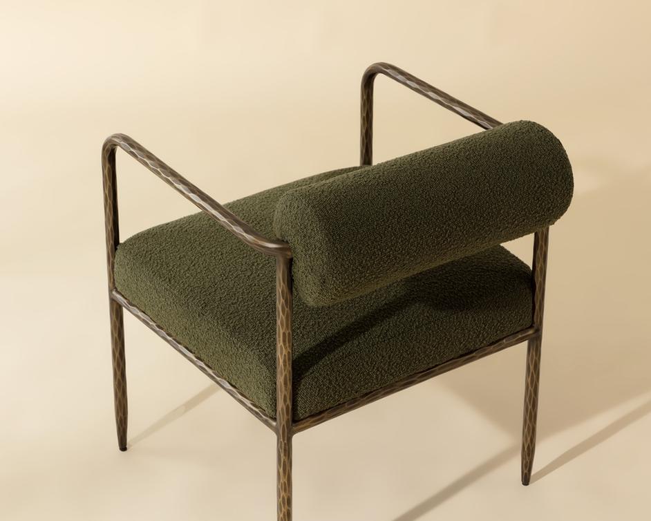 AJANI DINING ARMCHAIR - COPENHAGEN OLIVE by Sunpan
