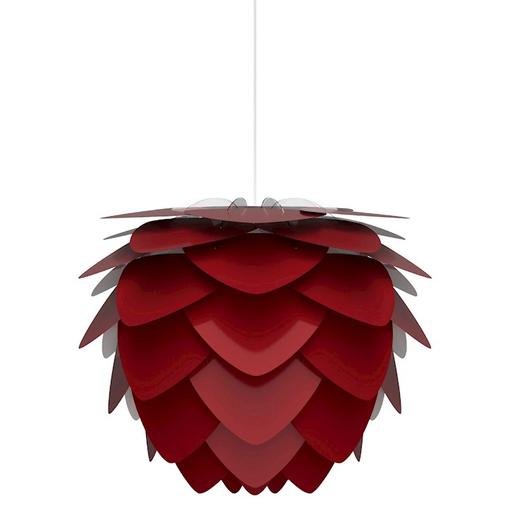 Aluvia Medium Plug-In Pendant in Ruby with White Cord by UMAGE