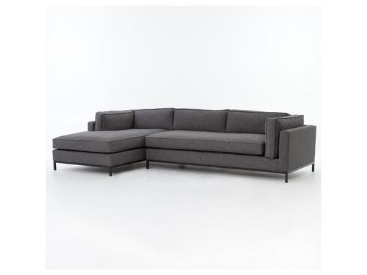 GRAMMERCY 2-PIECE CHAISE SECTIONAL- BENNETT CHARCOAL by FOUR HANDS