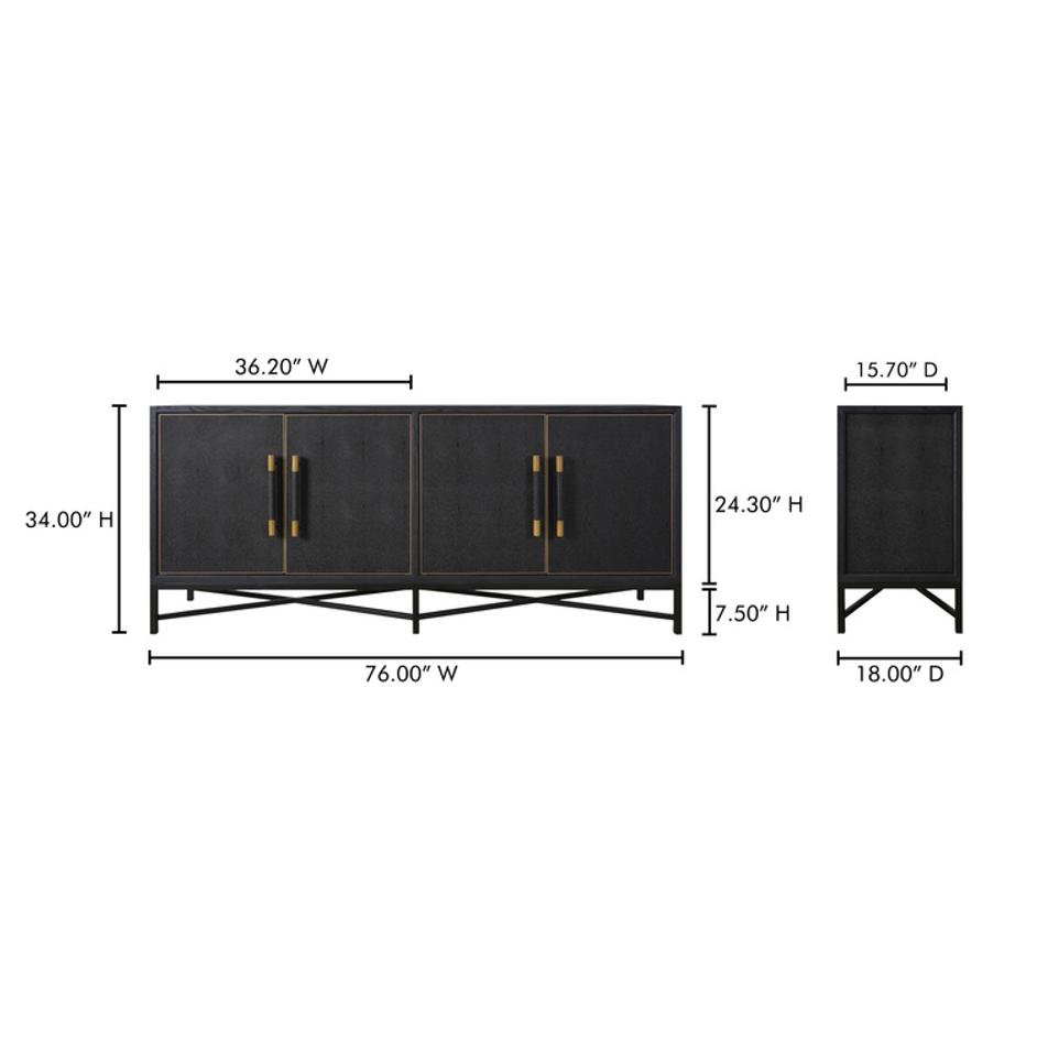 Mako Sideboard Black by Moes Home