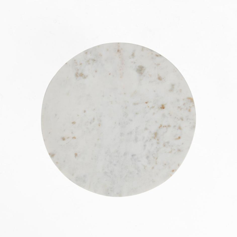 Leyton Accent Table White Marble by Classic Home