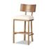 Terrance Bar Stool In Thames Cream And Amber Ash And Amber Ash Veneer by Four Hands