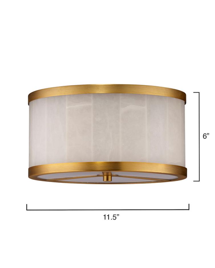 Upsala Alabaster Flush Mount Ceiling Light, Small by Jamie Young