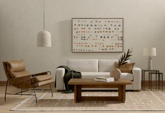 Boone Sofa 86" In Thames Cream by FOUR HANDS