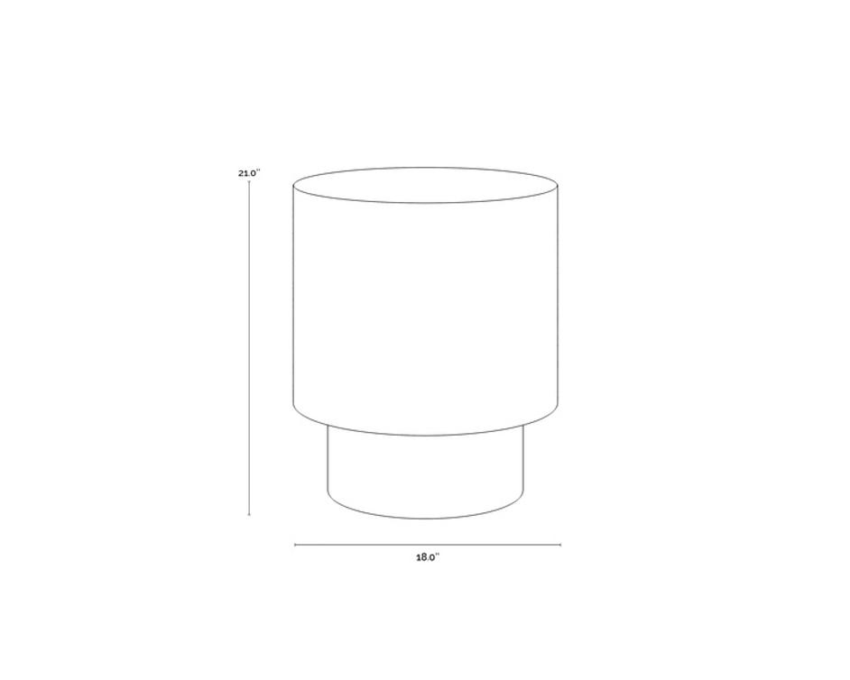 BERNABY END TABLE - ANTIQUE BRASS by Sunpan