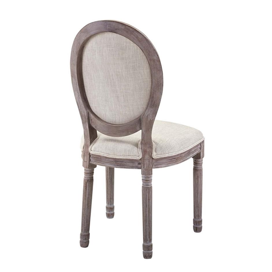 Seneca Vintage French Upholstered Fabric Dining Side Chair Set Of 2 In Beige by Modway Furniture
