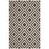 Oliveros  Geometric Diamond Trellis 5X8 Indoor And Outdoor Area Rug In Black And Beige by Modway Furniture