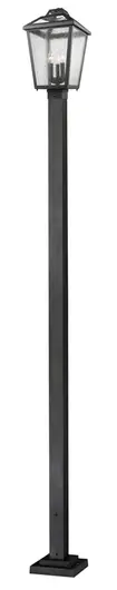 Bayland 3 Light Outdoor Post Light in Oil Rubbed Bronze Finish by Z-Lite