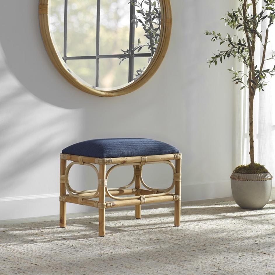 Laguna Small Navy Bench by Uttermost