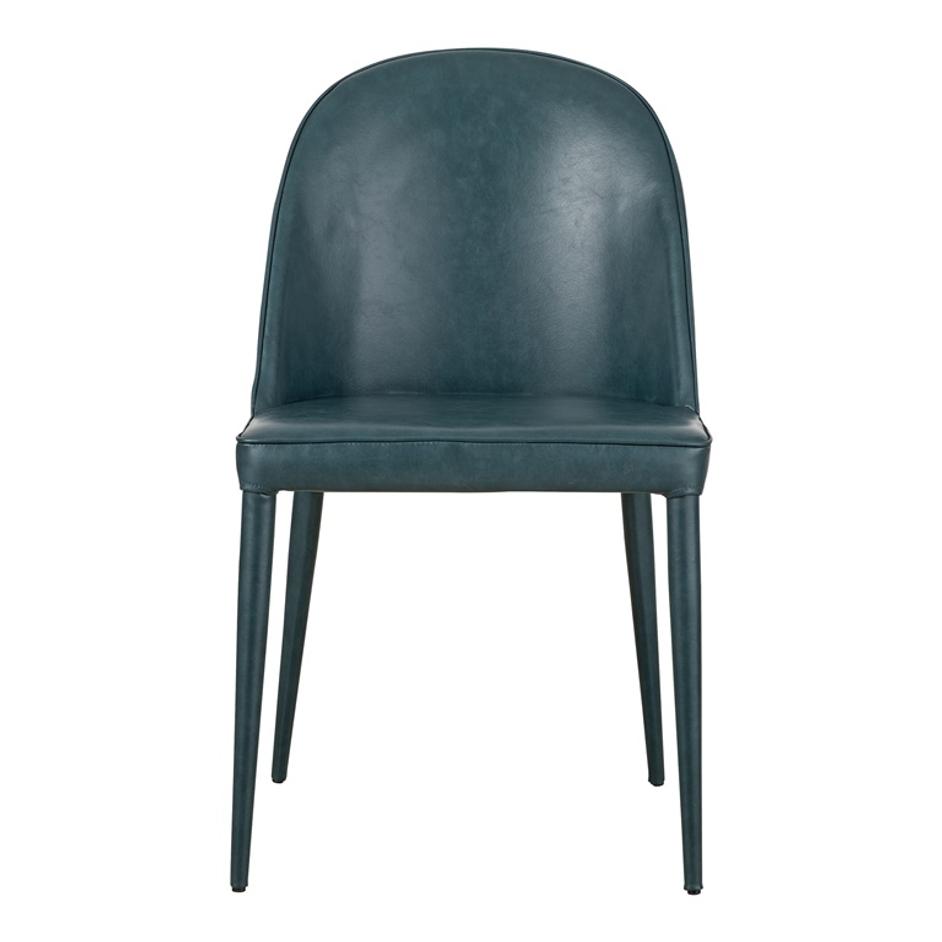 BURTON DINING CHAIR DARK TEAL VEGAN LEATHER-M2 by Moes Home