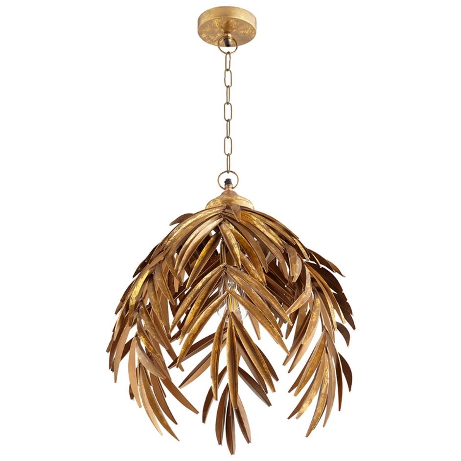 Palma Pendant In Aged Brass by Cyan Design