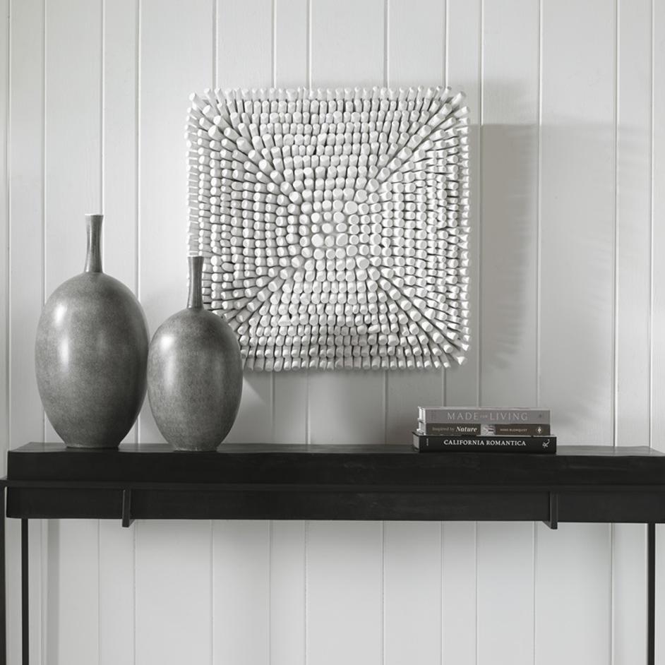 Portside White Wood Wall Panel by Uttermost