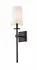 Camila 1 Light Wall Sconce in Matte Black Finish by Z-Lite