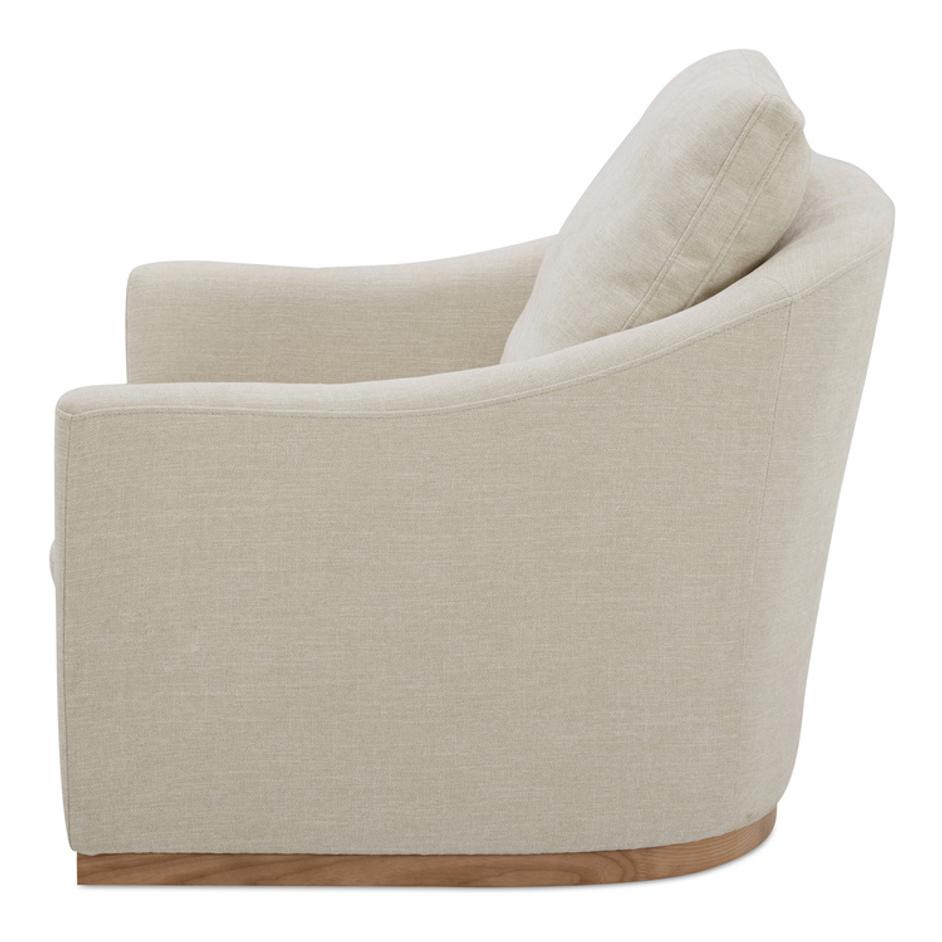 Linden Swivel Chair Soft Beige by Moes Home