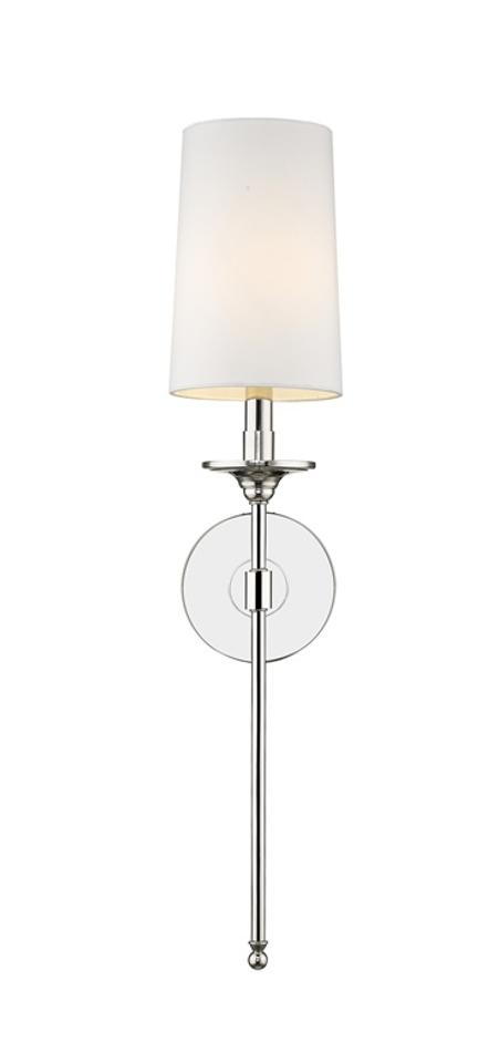 Emily 1 Light Wall Sconce in Polished Nickel Finish by Z-Lite