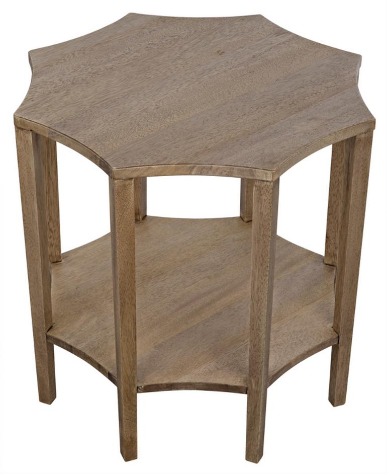 Ariana Side Table, Washed Walnut by Noir Furniture