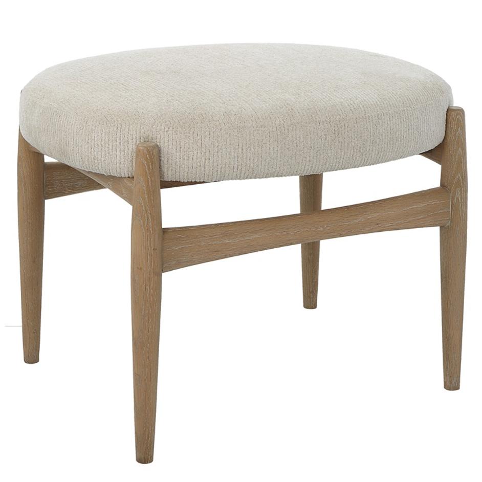 Acrobat Off-White Small Bench by Uttermost