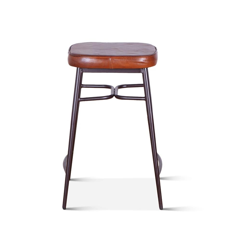 Wellington Backless Leather Counter Stool by Home Trends & Design