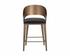 DEZIRAE COUNTER STOOL - ANTIQUE BRASS - CHARCOAL BLACK LEATHER by Sunpan