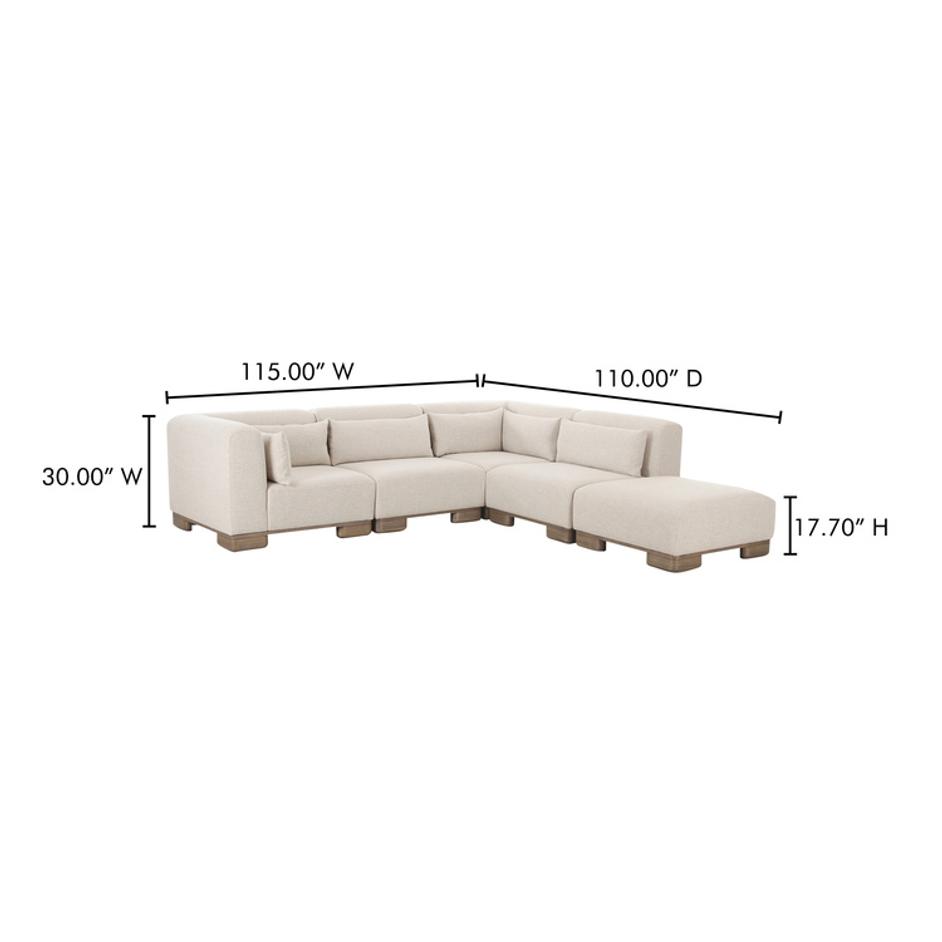 June Dream Modular Sectional Oatmeal by Moes Home