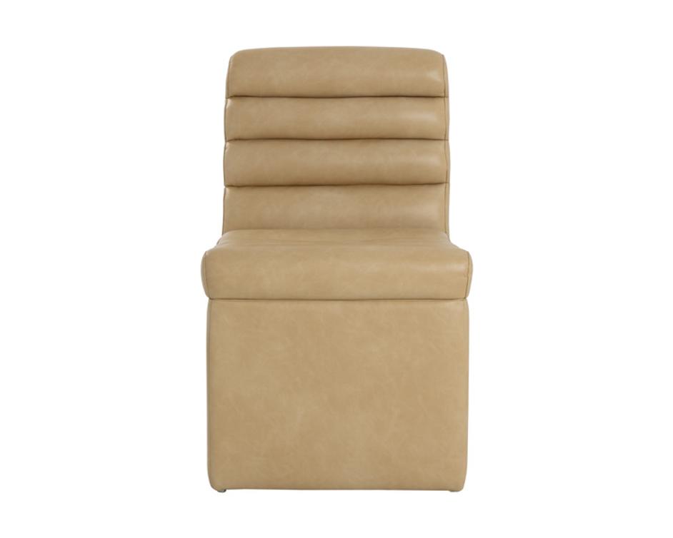 NORM WHEELED DINING CHAIR - COPLEY LATTE by Sunpan