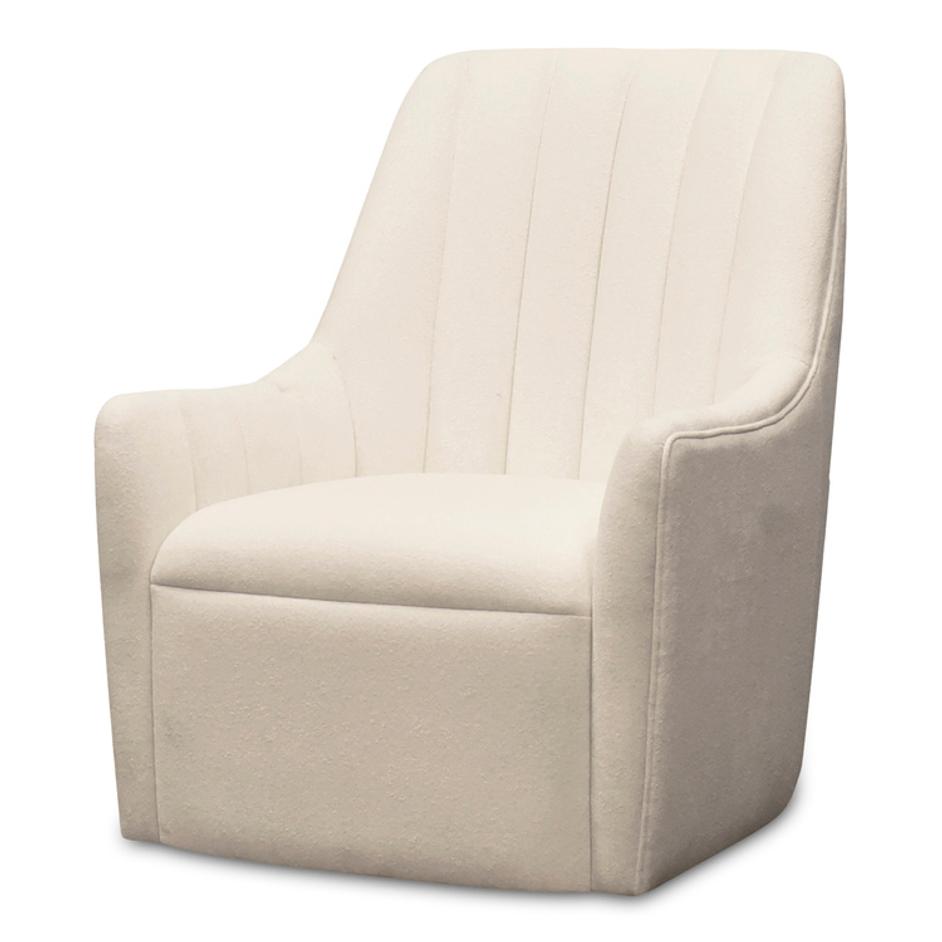Bowie Swivel Chair White by Moes Home