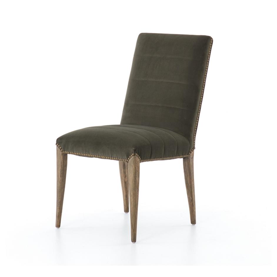 Nate Dining Chair-Modern Velvet Loden by FOUR HANDS